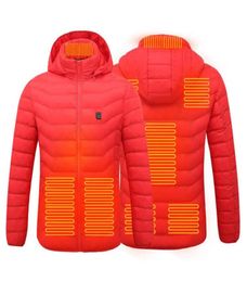 Ebaihui 2021 Heated Jackets Down Cotton Warm Winter Men Women Cothing USB Electric Heating Hooded Jacket Thermal Coat Fast Ship As1955665