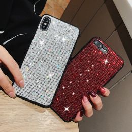 Luxury Bling Glitter Hard PC Phone Case For iphone 15 14 13 12 Mini 11 Pro Max XS X XR 8 7 Plus SE 2 3 Shockproof Back Cover