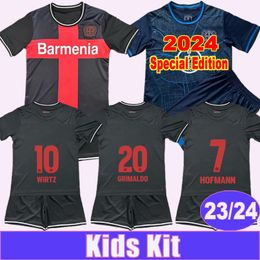 23 24 Leverkusen Kids Kit Soccer Jerseys BONIFACE WIRTZ HINCAPIE HOFMANN TAPSOBA SCHICK GRIMALDO Home 2024 Special Edition Football Shirts