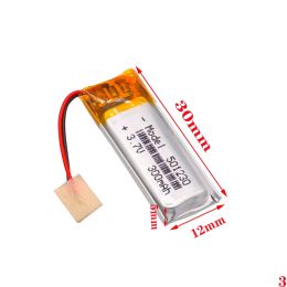 3.7V Lithium Polymer Rechargeable Battery 501230 300mah Camera MP3 MP4 Voice Recorder Bluetooth Speakers Headsets Batteries