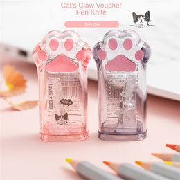 Kawaii Cat Paw Pencil Sharpener Heart High Appearance Level Small And Exquisite Cat Claw Pencil Sharpener Stationery Supplies
