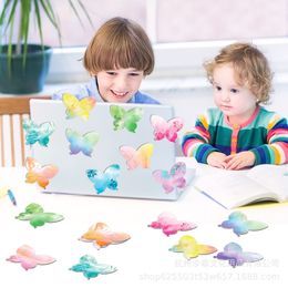 Color Butterfly Special-Shaped Stationery Notes Hand Account Stickers Office Cultural Supplies Notes