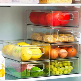Kitchen Storage Transparent Refrigerator Organiser Bin Box Compartment Drawer Fridge Containers Pantry Freezer