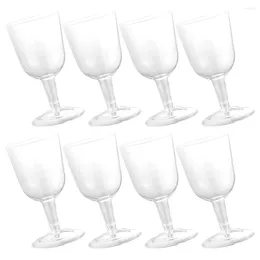 Disposable Cups Straws 8 Pcs Plastic Glass Practical Cocktail Dessert Beer Mug Parties Glitter