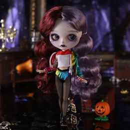 ICY DBS Blyth doll 1/6 bjd joint body Halloween series Customised makup with eyebrow carved lips face Azone Neo girl boy gift