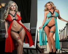 Sexy Women Lingerie Slips Toy Exotic Queen Lingerie Costumes Sleepwear Underwear Gauze Transparent Chest Split Skirt fz61553879213