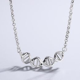 Chains VENTFILLE 925 Sterling Silver DNA ed Spiral Necklace For Women Personality Trendy Party Gifts Jewellery 2021 Drop204N