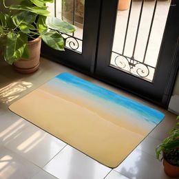 Carpets Beach Sea HD Printing Custom Carpet Home Decor Mat Kitchen For Washroom Non Slip Floor Yoga Door