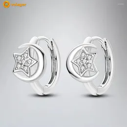 Stud Earrings Volayer 925 Sterling Silver Moon And Star Surrounding For Women Female Fashion Jewelry Gift