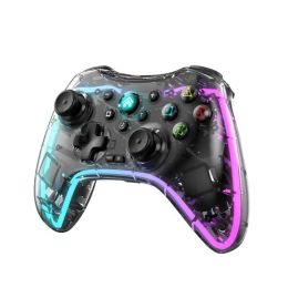 Gamepads S03 Transparent Adjustable RGB Glare Lights 2.4G Bluetooth Gamepad Controller For Switch PC Android V3 IOS Wireless Elite Handle