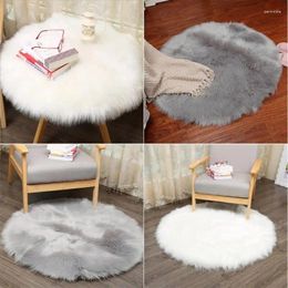 Bath Mats Fluffy Plush Carpets Round Soft Area Rugs Faux Fur Wool Home Decor Sheepskin Carpet Modern Floor Mat