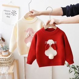Girls Sweaters Autumn Winter 2023 Children Knitted Outerwear T-shirts For Baby Woollen Clothes Kids Pullover Sweater Tops 7 Years