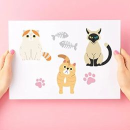 Animal Cat Metal Die Cuts Fish Cat Paw Print Cutting Dies for Card Making DIY Scrapbooking Craft Paper Photo Album Gifts Journal