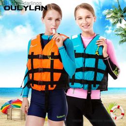 Life Vest Buoy Ouleylan Drifting Water Sports Lifesaving jacket Adult with Whistle Swimming Boat Survival Set Polyester Jacket for Children Q240413