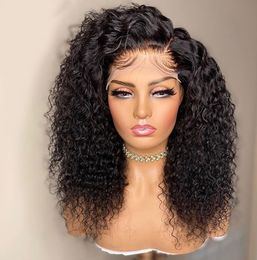 2024 New European and American women chemical Fibre front lace wave long curly hair wig headgear manufacturer spot wholesale designer wig