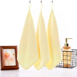 Candy Color Microfiber Kindergarten Square Children's Washing Hands Cleansing Soft Quick-drying Small Towel Hook Up Handkerchief