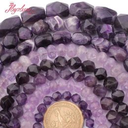 Natural Amethyst Mixed Shape Stone Beads For Necklace Bracelat Earring Loose Strand 15" DIY Jewellery Making Free Shipping