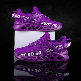 Athletic Shoes Purple womens running shoes mens mesh sports shoes breathable mens Vulcanised shoes large-sized 48 tennis shoes C240412