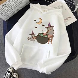 Women's Hoodies Harajuku 90s Funny Kawaii Cartoon Graphic Printing Women Autumn Winter Fashion Casual Sweatshirt Pullovers Tops Unisex