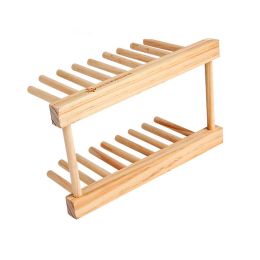 Wooden Drainer Stand Shelf Dish Rack Plates Holder DIY Kitchen Storage Cabinet Organiser For Dish Cutting Board/Plate/Cup/Pot