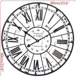 Large 60cm Industrial Vintage Retro Art Design Roman Number Stereoscoptic Needle Wall Clocks For Home Decorate282n