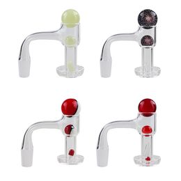 Full Weld Smoking Terp Slurpers 20mm OD Quartz Banger Nails With Luminous Ball Pill Set 10mm 14mm For dab rig Glass Bongs