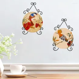 Hooks Wall Display Plates Hanger Paintings Hook Design Decoration Crafts Dish Holder Black Iron Home Decor