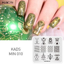 KADS Nail MINI Stamp Plates Nail Art Plate Line Pattern Design Image Stamp Template for Nail Printing Stencil DIY Tools