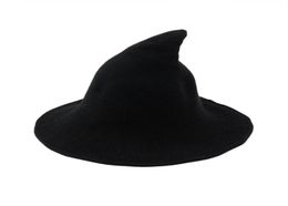 Witch Hat Diversified Along The Sheep Wool Cap Knitting Fisherman Hat Female Fashion Witch Pointed Basin Bucket for Halloween313769946935