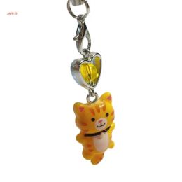 Y2K Phone Charm Keychain Cat Heart Phone Strap Lanyard for Women Girls Bag Backpack Ornament Car Keys Holder Jewellery