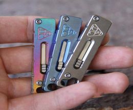 Titanium EDC Portable Utility Knife Pocket Cutting Paper Outdoor Travel Tool Flashlight Umbrella Cord Pendant AL601332260