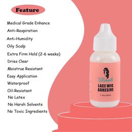 Lace Wig Glue+Lace Wig Remover +Hair Wax Stick+ Lace Tint Mousse+Edge Control+Comb+Tweezers+Eyebrow trimming knife
