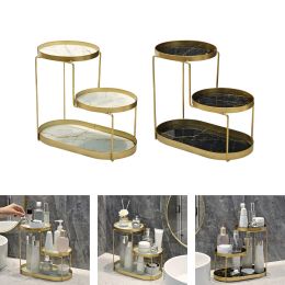 3 Tier Bathroom Cosmetic Tray Lipstick Trinket Table Dressing Trays Platter Makeup Perfume Organiser Shelf for Dresser Bathroom