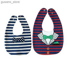 Bibs Burp Cloths Infant Apron Baby Girl Boy Waterproof Cartoon Towel Kids Toddler Dinner Feeding Burp Cloth Double Side Scarf Baby Bibs Stuff Y240412