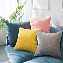 Pillow Sofa Embrace Pillowcase Square Cornvelvet Cover Waist Living Room