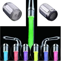 Creative Kitchen Bathroom Light-Up LED Faucet Colourful Changing Glow Nozzle Shower Head Water Tap Philtre No Battery Suppy
