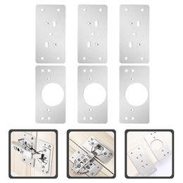 3 Sets Cabinet Hinges Door Repair Sheet Plate Bracket for Cup Shelves Reinforcement