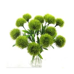 Decorative Flowers & Wreaths Single Stem Dandelion Artificial Plastic Flower Wedding Decorations Length About 25Cm Table Centrepieces Dhtua