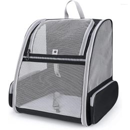 Cat Carriers Pet Carrier Bag Portable Travel Backpack Breathable Outdoor Double Shoulder For Cats Small Dogs Ventilated Mesh