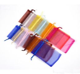 One Colour 100PCS 5X7 cm Drawstring Organza Gift Bag Jewellery Pouch Party Wedding Favour Candy Christmas Bags5532874