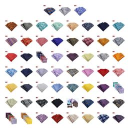 Neck Ties Fashionable Suit Men Paisley Tie Pattern Pocket Square Handkerchief Silk Hankies For Drop Delivery Fashion Accessories Otrud