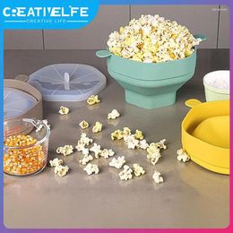 Bowls Popcorn Bucket Maker Health And Peace Of Mind Microwave Homemade Silicone Bowl Grey Easy To Use Red