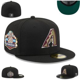 2024 Men Fashion Hip Hop Snapback Hats Arizona Flat Peak Full Size Closed Caps All Team Fitted Hats In Size 7- 8 H37-4.13