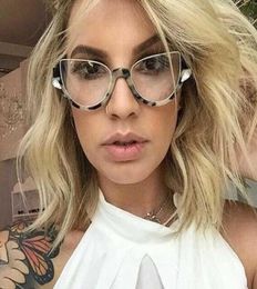 45159 Cat Eye Glasses Frames Women Trending Styles Half Frame Designer Fashion Computer Glasses Y08311960766