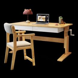 Study Table Adjustable Student Writing Desk Bedroom Computer School Desk and Chair Set