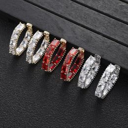 Dangle Earrings EYER Luxury Trendy Colorful Mirco Paved Cubic Zirconia Geometric Hoop Drop Fashion Jewlery For Wedding Party
