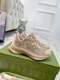 SS24 Damen Run Crystal Sneaker Drill Daddy Schuhe Die beliebtesten Casual Shoes Designer-Sneaker Color-Blocking Casual Shoes Größe 35-40