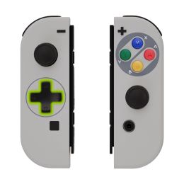 Cases eXtremeRate SNES Classic Soft Touch Controller Housing (DPad Version) with Colorful Buttons for NS Switch OLED JoyCon