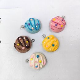 10pcs Kawaii Star Cream Ice cream Charms for Jewellery Making Lovely Resin Pendant DIY Earrings Keychain Crafts C696