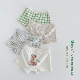 Underwear SLHJC Little Boys' Cotton Boxer Briefs Children Four Seasons Soft Underwear Shorts Toddler Kids Ventilate Panties